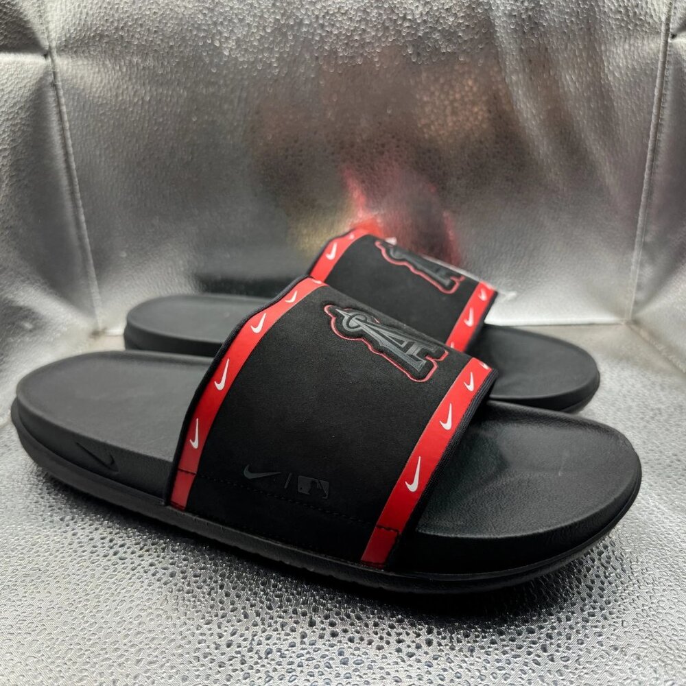 Size‎ 10 Nike Offcourt MLB Angels Mens Black Anthracite Slides DH6979-001